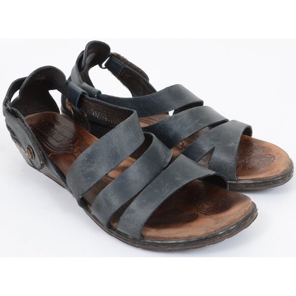 Born Kates Women's 9 Wedge Comfort Straps Casual Gladiator Sandals Hook & Loop - Picture 2 of 9